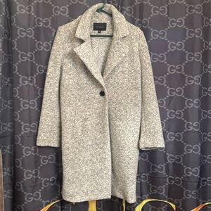 Banana republic factory, single button Gray coat size medium wool blend women’s